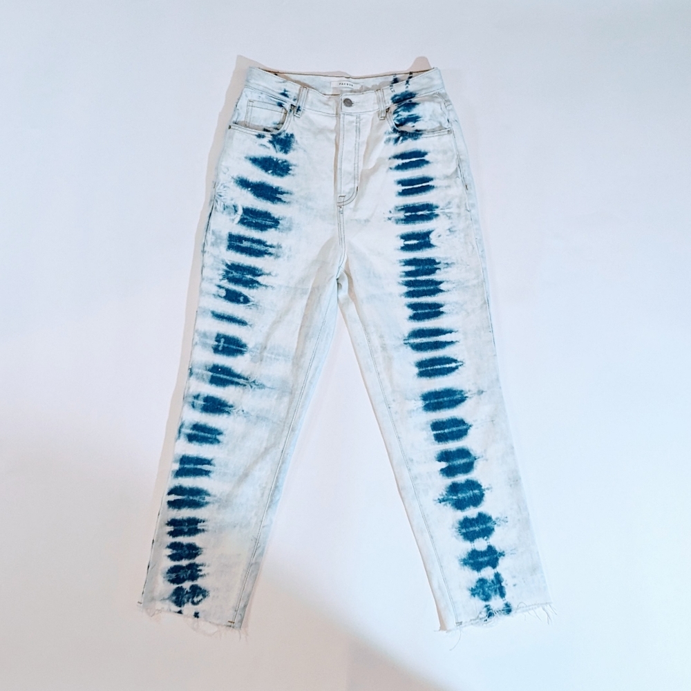 Tie dye high waisted jeans
